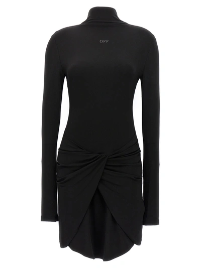 Shop Off-white Twist Dresses Black