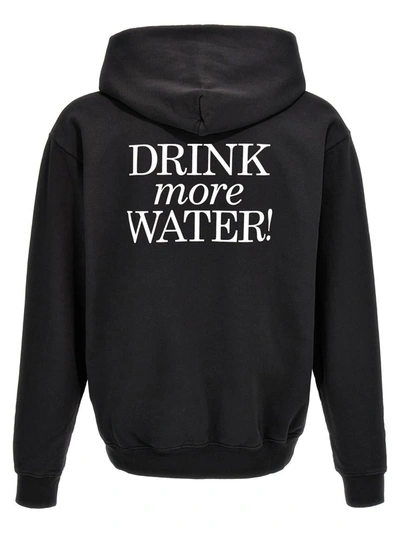 Shop Sporty And Rich Sporty & Rich 'drink More Water' Hoodie In Black