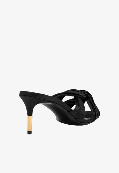 Shop Tom Ford 65 Pleated Satin Mules In Black