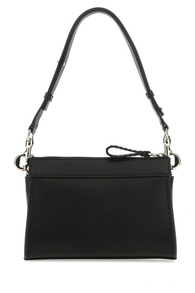 Shop Chloé Chloe Woman Black Leather Mini Edith Shoulder Bag