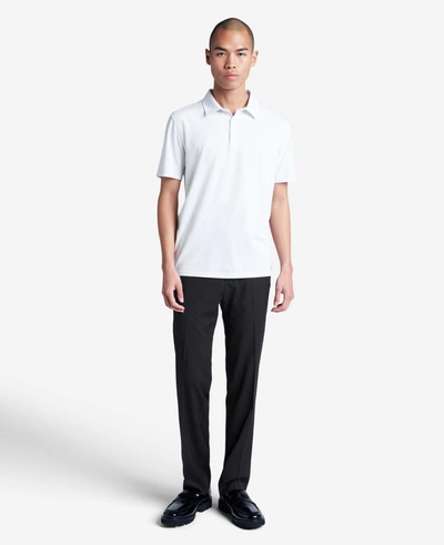 Kenneth Cole Stretch Mini Grid Slim-fit Techni-cole Dress Pant In Black