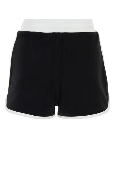 Shop Dolce & Gabbana Woman Black Cotton Blend Shorts