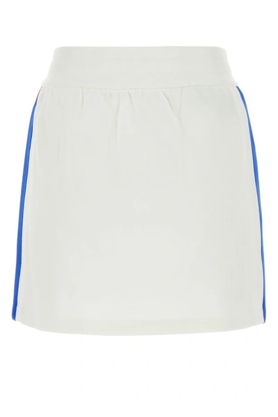 Shop Gucci Woman White Jersey Mini Skirt