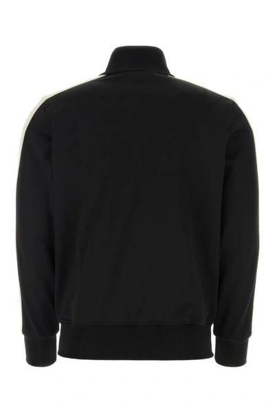 Shop Palm Angels Man Black Polyester Sweatshirt
