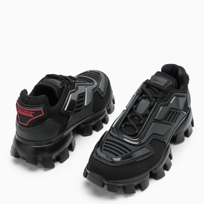 Shop Prada Black Cloudbust Thunder Knit Sneakers Men