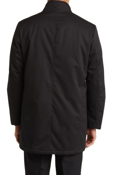 Shop Hart Schaffner Marx Bryce Technical All Weather Water Resistant Coat In Black