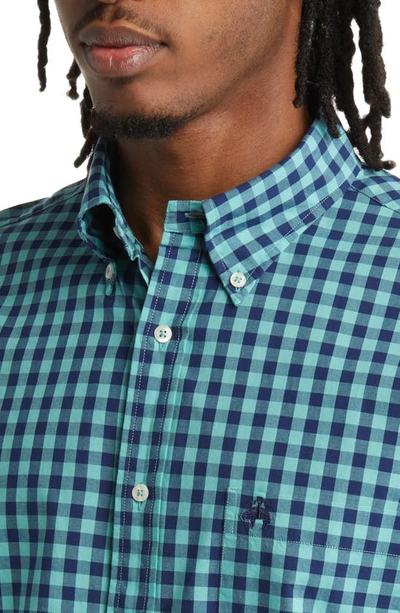 Brooks Brothers Gingham Check Button-down Shirt In Ginggreen