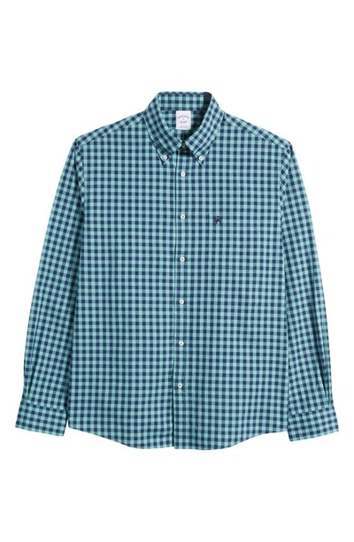 Brooks Brothers Gingham Check Button-down Shirt In Ginggreen