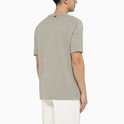 Shop Thom Browne 4-bar T-shirt Light-grey Men In Gray
