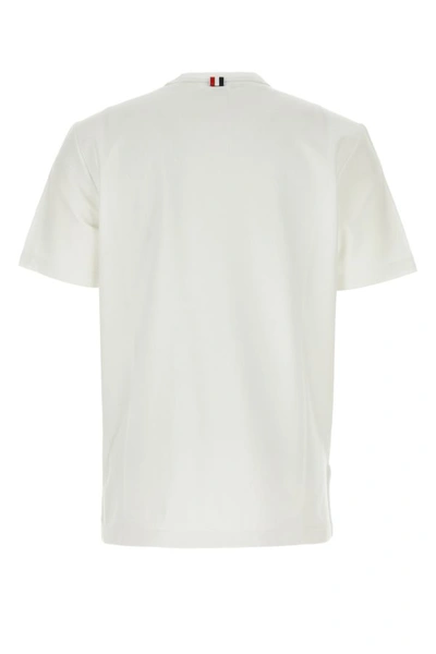 Shop Thom Browne Man White Cotton T-shirt