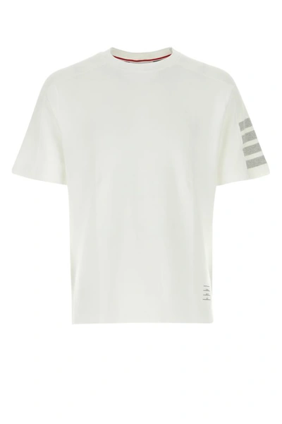 Shop Thom Browne Man White Cotton T-shirt