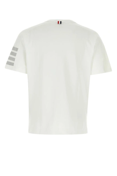 Shop Thom Browne Man White Cotton T-shirt