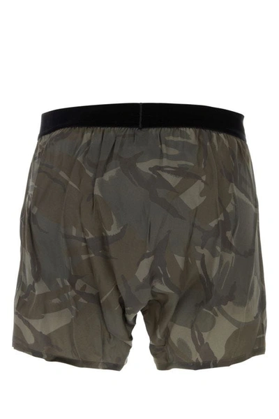 Shop Tom Ford Man Printed Stretch Satin Boxer In Multicolor