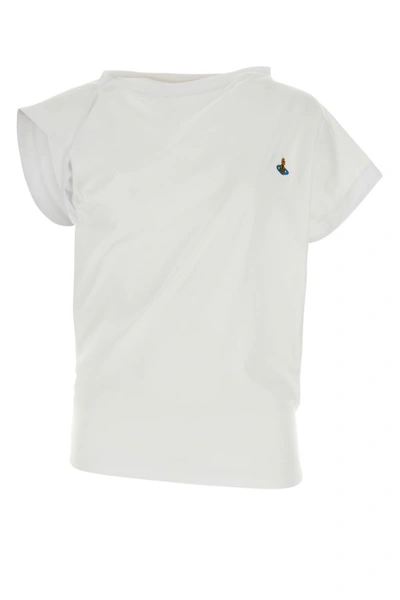 Shop Vivienne Westwood Woman White Cotton Hebo T-shirt