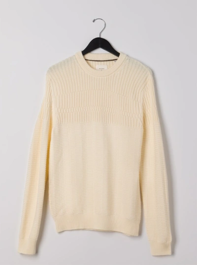 Shop Billy Reid Cable Crewneck In Tinted White