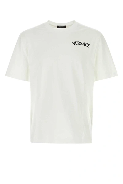 Shop Versace T-shirt In White