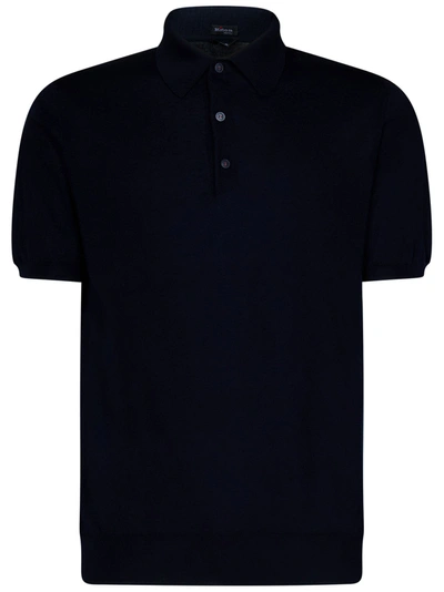 Shop Kiton Icon Polo Shirt In Blu