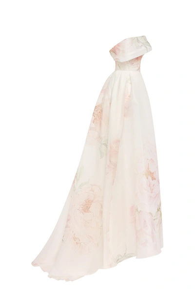 Shop Milla Gorgeous Pink Peony Off-the-shoulder Maxi Dress, Garden Of Eden