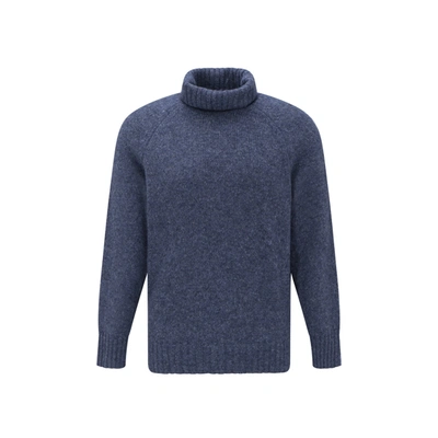 Shop Brunello Cucinelli Turtleneck Sweater In Blue