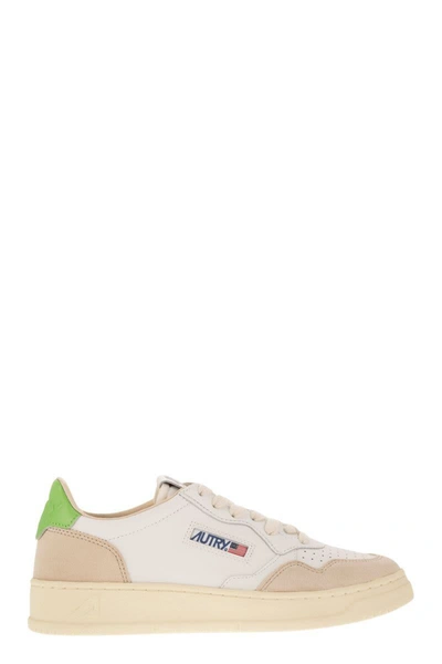 Shop Autry Medalist Low - Leather Trainers In White/green
