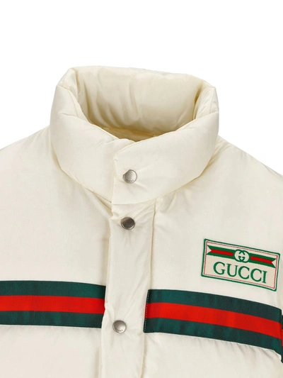 Shop Gucci Jackets In Natural White