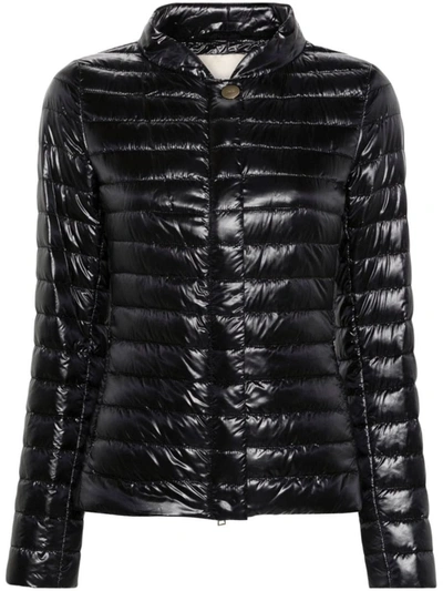 Shop Herno Elena Nylon Down Jacket In Black