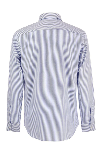 Shop Fay Shirt With French Collar In Blue
