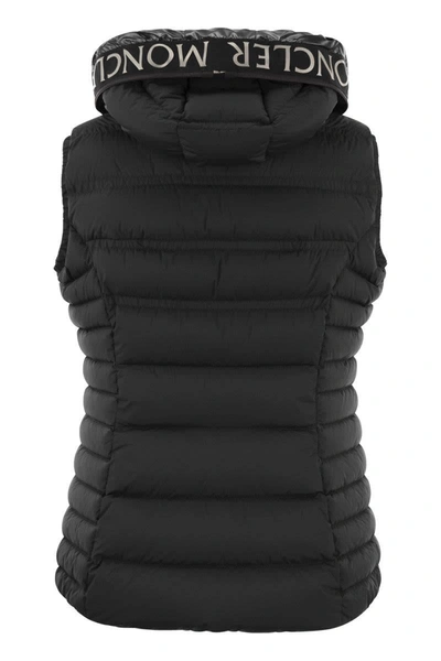 Shop Moncler Aliterse - Hooded Padded Waistcoat In Black