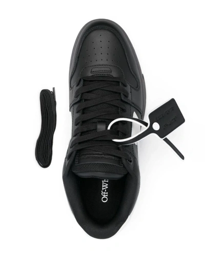 Shop Off-white Out Of Office Leather Sneakers In Black