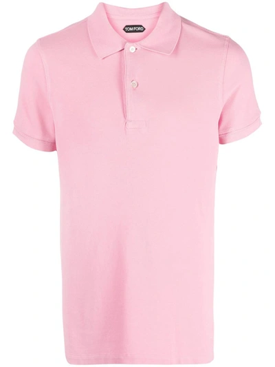 Shop Tom Ford Short-sleeved Polo Shirt In Pink & Purple