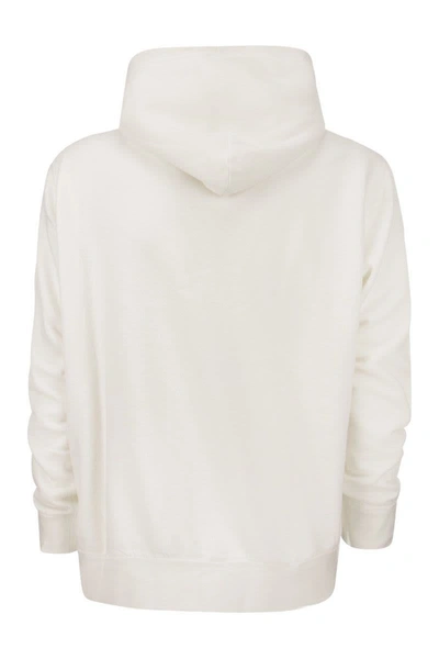 Shop Polo Ralph Lauren Hooded Sweatshirt In White