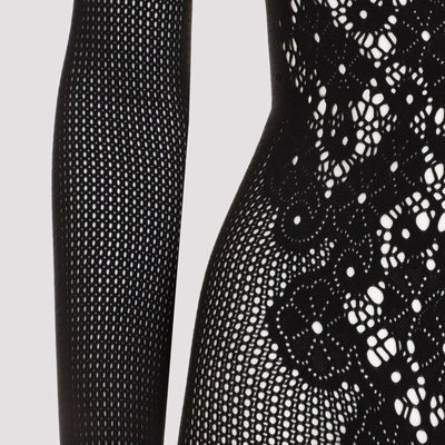 Shop Wolford Flower Lace Jumpsuit Dress In Black