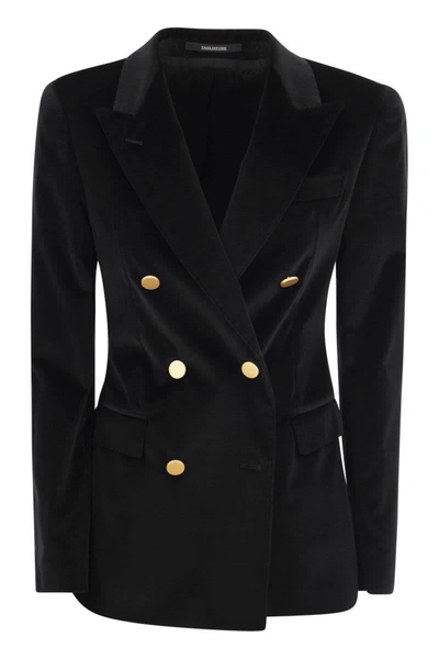 Shop Tagliatore Paris - Velvet Jacket In Black