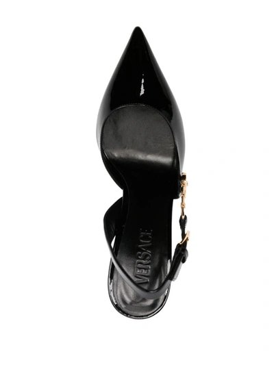 Shop Versace With Heel In Nero-oro