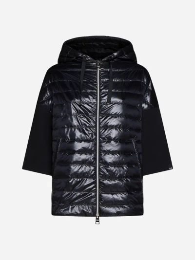 Shop Herno Hooded Quilted Nylon Down Jacket In Black
