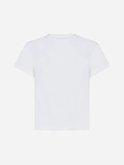 Shop Khaite Emmylou Cotton T-shirt In White