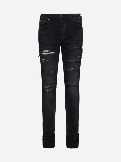 Shop Amiri Bandana Camo Thrasher Skinny Jeans In Faded Black