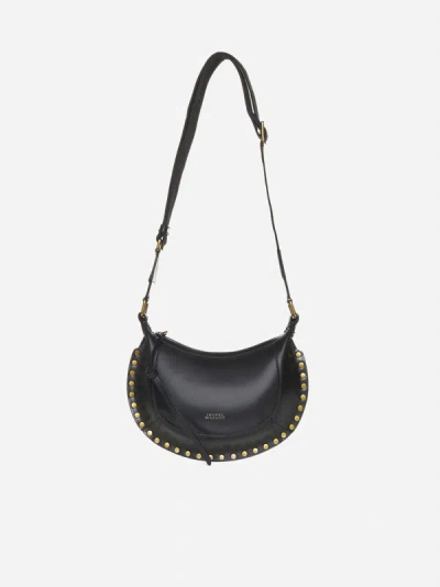 Shop Isabel Marant Mini Moon Leather Bag In Black