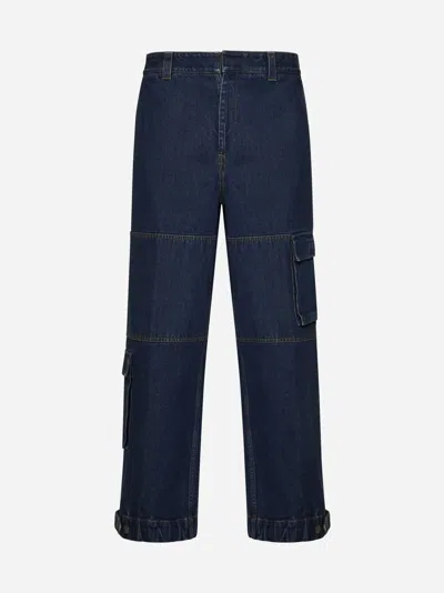 Shop Gucci Cargo Jeans In Blue