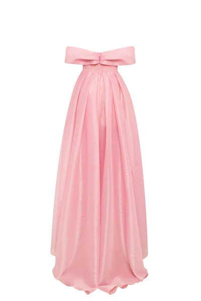 Shop Milla Sophisticated Off-the-shoulder Misty Rose Maxi Dress, Garden Of Eden In Pink