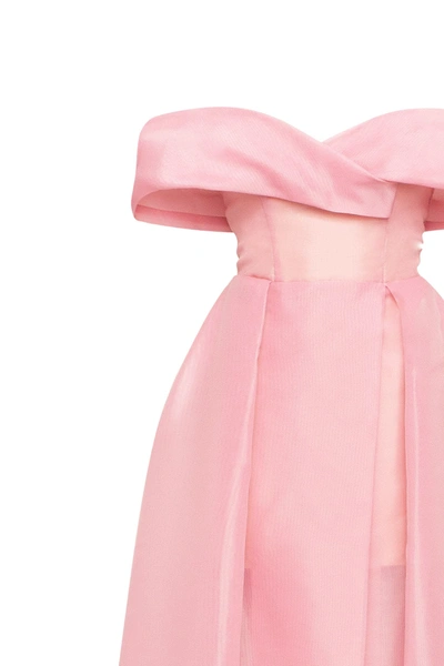 Shop Milla Sophisticated Off-the-shoulder Misty Rose Maxi Dress, Garden Of Eden In Pink