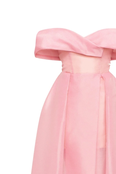 Milla Sophisticated Off-the-shoulder Misty Rose Maxi Dress, Garden Of Eden In Pink