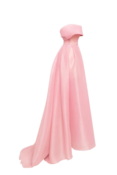 Shop Milla Sophisticated Off-the-shoulder Misty Rose Maxi Dress, Garden Of Eden In Pink