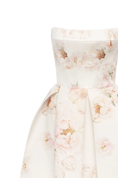 Shop Milla Pink Peony Corset Midi Dress, Garden Of Eden