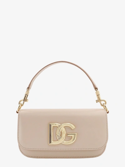 Shop Dolce & Gabbana Shoulder Bag In Beige