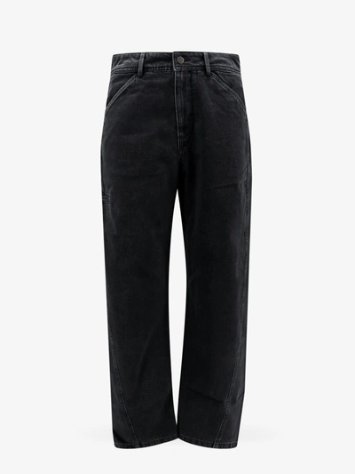 Shop Lemaire Twisted Workwear Pants In Black
