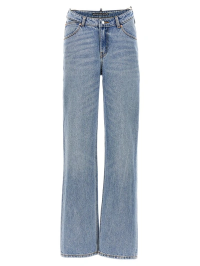 Shop Alexander Wang 'v Front' Jeans In Blue