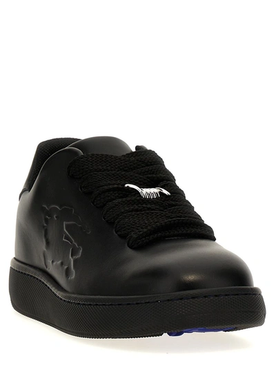 Shop Burberry 'box' Sneakers In Black