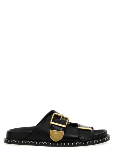 Shop Chloé 'rebecca' Sandals In Black