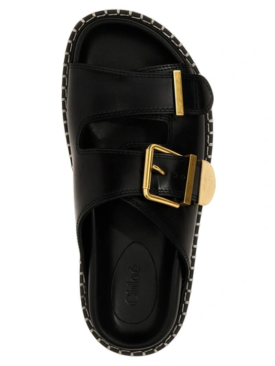 Shop Chloé 'rebecca' Sandals In Black